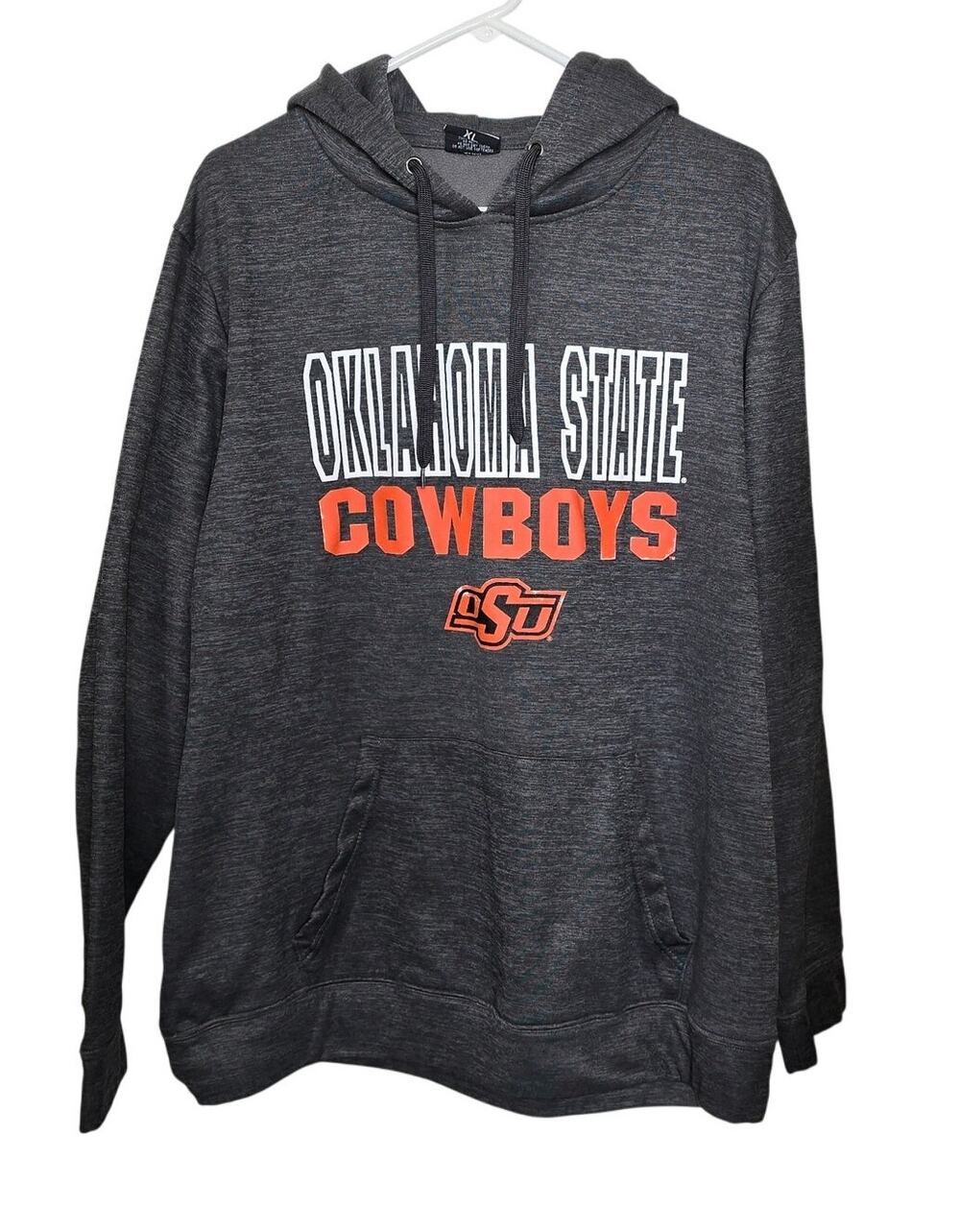 Pullover OSU Hoodie Unisex XL Oklahoma State Cowboys Gray Orange NCAA Football